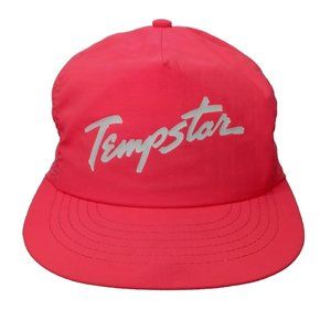 Vintage Tempstar Heating And Cooling Swingster Cap Neon Pink Snap Back USA READ